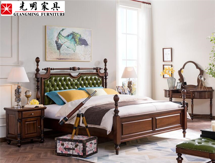 臥室家具風格搭配美到?jīng)]朋友！美式風格臥室實木家具巧搭配