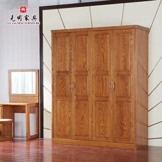 【光明家具】紅橡木四門衣柜118-21107-180